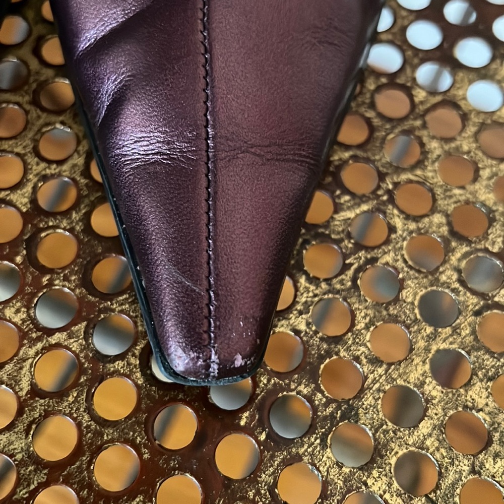 BCBGIRLS Purple Pearl Metallic Stiletto Boot - Picture 11 of 11